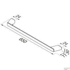 Handdoekrek Geesa Shift 65 Cm Geborsteld RVS -Grohe Verkoopwinkel handdoekrek geesa shift 65 cm geborsteld rvs tech 2