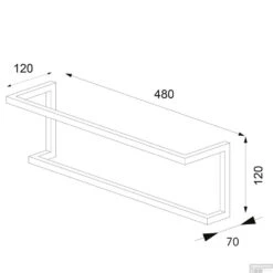 Handdoekrek Sealskin Carré 48x12x7cm Dubbel Mat Zwart -Grohe Verkoopwinkel handdoekrek sealskin carr 48x12x7cm dubbel mat zwart tech