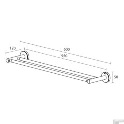 Handdoekrek Tiger Urban Dubbel Zwart -Grohe Verkoopwinkel handdoekrek tiger urban dubbel zwart tech