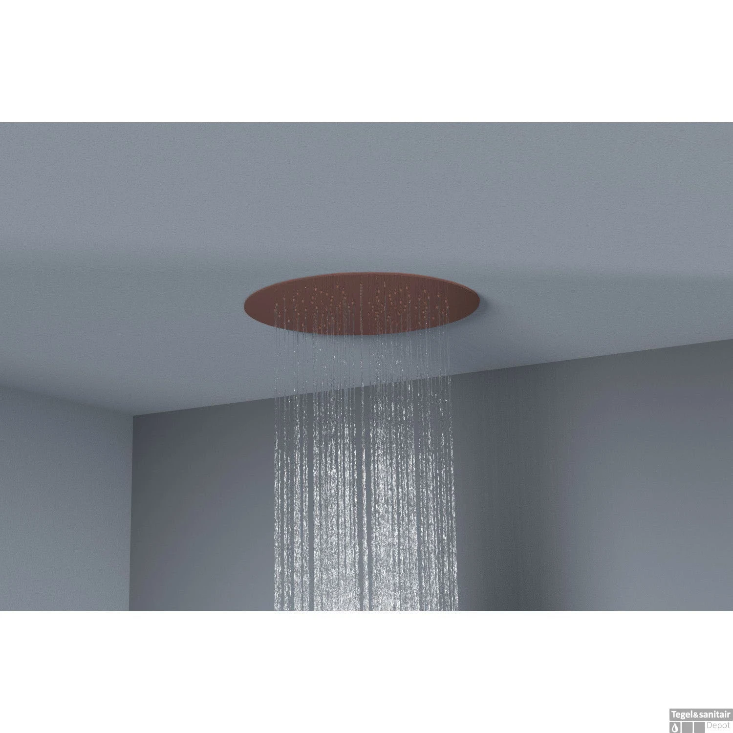 Hoofddouche Belleza Bagno ClipOn Inbouw Regendouche Rond 34 Cm Mat Koper 4 Hoofddouche Belleza Bagno ClipOn Inbouw Regendouche Rond 34 Cm Mat Koper - Afbeelding 2