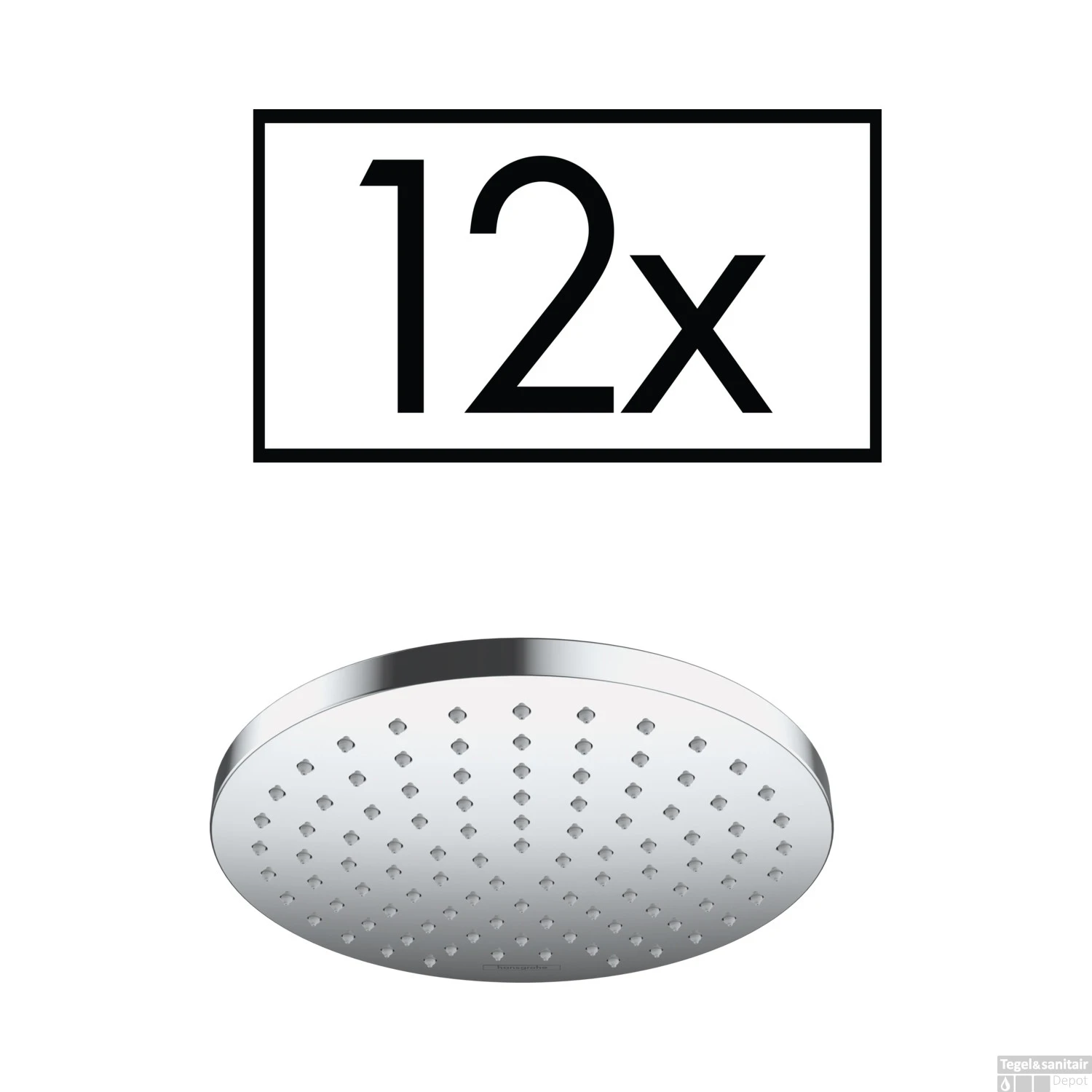 Hoofddouche HansGrohe Vernis Blend 200 1 Jet Chroom (12 Stuks)