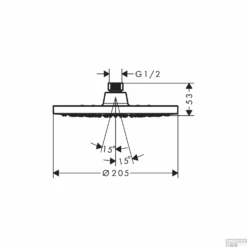Hoofddouche HansGrohe Vernis Blend 200 1 Jet EcoSmart Chroom -Grohe Verkoopwinkel hoofddouche hansgrohe vernis blend 200 1 jet tech 2