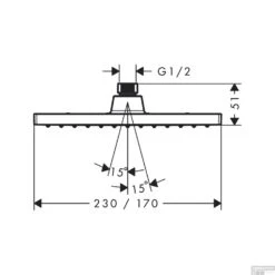 Hoofddouche HansGrohe Vernis Shape 230 1 Jet Green Chroom -Grohe Verkoopwinkel hoofddouche hansgrohe vernis shape 230 1 jet green tech