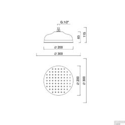Voorkant -Grohe Verkoopwinkel hoofddouche sanimex giulini rond 20 30cm chroom tech