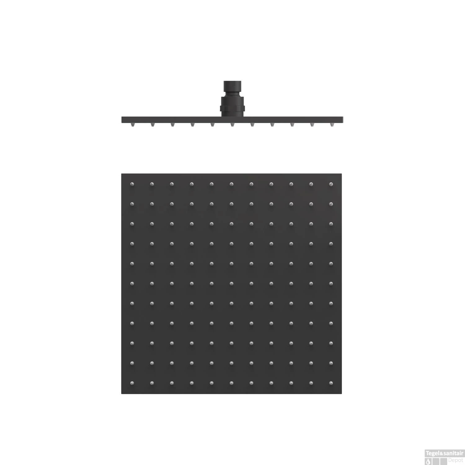 Hoofddouche Tres Plafonduitloop 30x30 Cm Mat Zwart