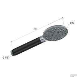 Hotbath Archie Handdouche Rond RVS 316 AR353IX -Grohe Verkoopwinkel hotbath archie handdouche rond rvs 316 ar353ix tech