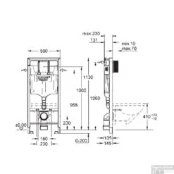 Grohe Rapid SL Toiletset Set18 Wiesbaden Vesta Junior Rimless 47 Cm Met Grohe Arena Of Skate Drukplaat -Grohe Verkoopwinkel inbouwreservoir grohe rapid sl tech 22