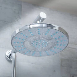 Voorkant -Grohe Verkoopwinkel led douchekop schutte galaxis 7 kleuren 20cm chroom sfeer