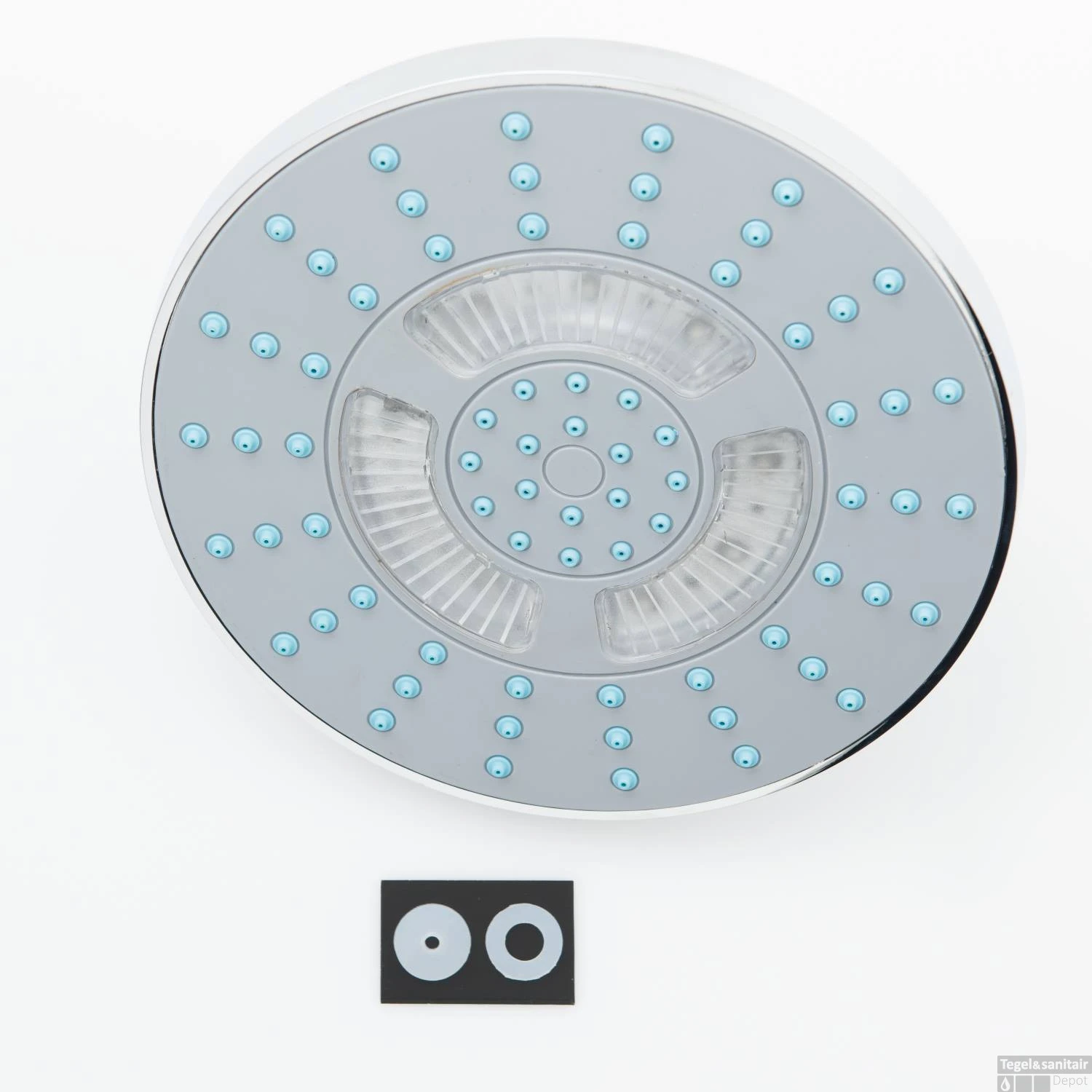 LED Douchekop Schutte Galaxis 3 Kleuren 20cm Chroom 8 LED Douchekop Schutte Galaxis 3 Kleuren 20cm Chroom - Afbeelding 6