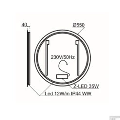 LED Spiegel Lanesto Cherchio Rond Met Sensor 55 Cm -Grohe Verkoopwinkel led spiegel lanesto cherchio 55 cm tech