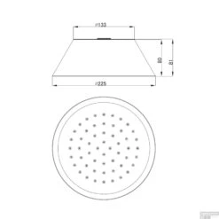 Douchekop Sapho Rond 22.5 Cm Chroom -Grohe Verkoopwinkel mh032 douchekop sapho rond 22.5 cm chroom 2