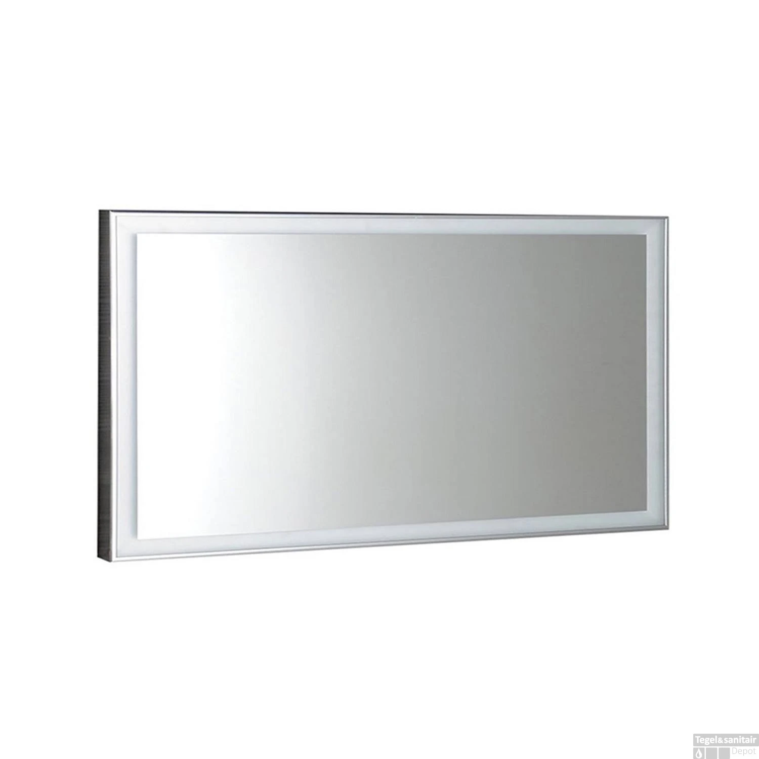 Badkamerspiegel Sapho Luminar 120.3x55.3 Cm LED-Verlichting Frame Chroom