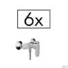 Opbouw Douchekraan HansGrohe Vernis Blend Eengreeps Chroom (6 Stuks) -Grohe Verkoopwinkel opbouw douchekraan hansgrohe vernis blend eengreeps chroom 6x shop
