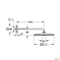 Regendoucheset Grohe Rainshower Mono Cube 31 Cm Met Wandarm Supersteel -Grohe Verkoopwinkel regendoucheset grohe rainshower mono cube 31 cm met wandarm supersteel tech