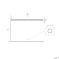 BWS Badkamerspiegel | Spark | Met LED Verlichting | 100x70cm -Grohe Verkoopwinkel spark bws 100 cm tech