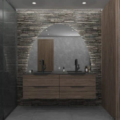 Spiegel Gliss Design Eos 140x120cm Met Ronding Naar Boven