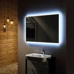 Spiegel Sanilux Mirror Infinity 58x80x4,1 Cm Aluminium Met LED Verlichting En Touch Sensor -Grohe Verkoopwinkel spiegel sanilux mirror infinity led verlichting 58x80 4358 2