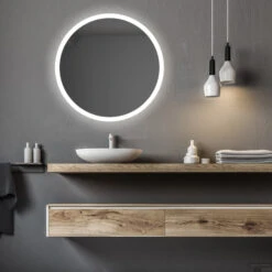 Spiegel Gliss Design Circum Framework Rond LED Verlichting 80cm -Grohe Verkoopwinkel spiegel gliss design circum framework rond led verlichting 80cm sfeer