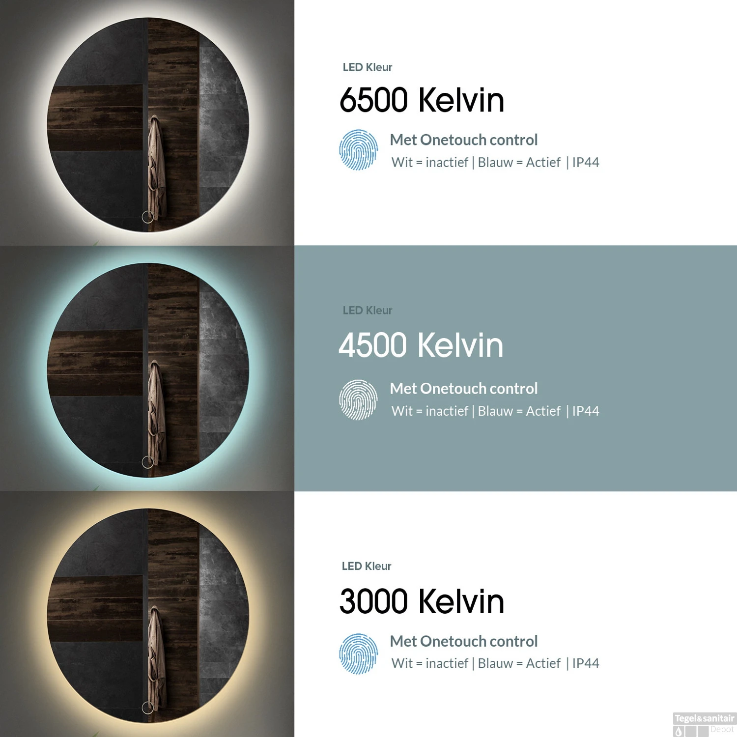 Spiegel Gliss Design Oko Rond LED Verlichting (Alle Maten) 7 Spiegel Gliss Design Oko Rond LED Verlichting (Alle Maten) - Afbeelding 5