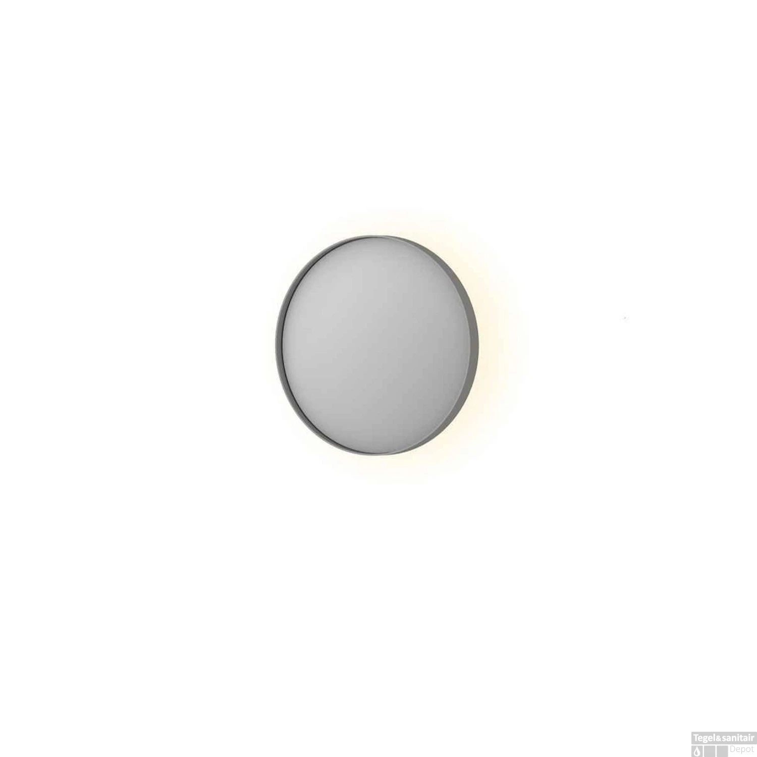 Spiegel Ink SP17 Rond Colour Changing LED Rondom 40 X 4 X 40 Cm Dimbaar In Aluminium Kader Geborsteld RVS