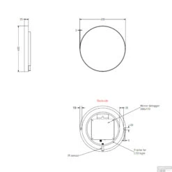 Spiegel Ink SP17 Rond Colour Changing LED Rondom 40 X 4 X 40 Cm Dimbaar In Aluminium Kader Geborsteld RVS -Grohe Verkoopwinkel spiegel ink sp17 rond colour changing led rondom 40 x 4 x 40 cm dimbaar in aluminium kader geborsteld rvs tech