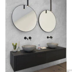 Spiegel LoooX Mirror Black Line Round Ø 100cm -Grohe Verkoopwinkel spiegel looox mirror black line round 100cm spblr1000 2