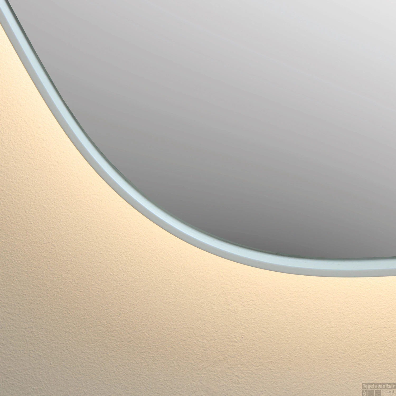 Spiegel Organisch INK SP23 120x70 Cm Met Verlichting En Spiegelverwarming Rechts Geborsteld RVS - Afbeelding 3