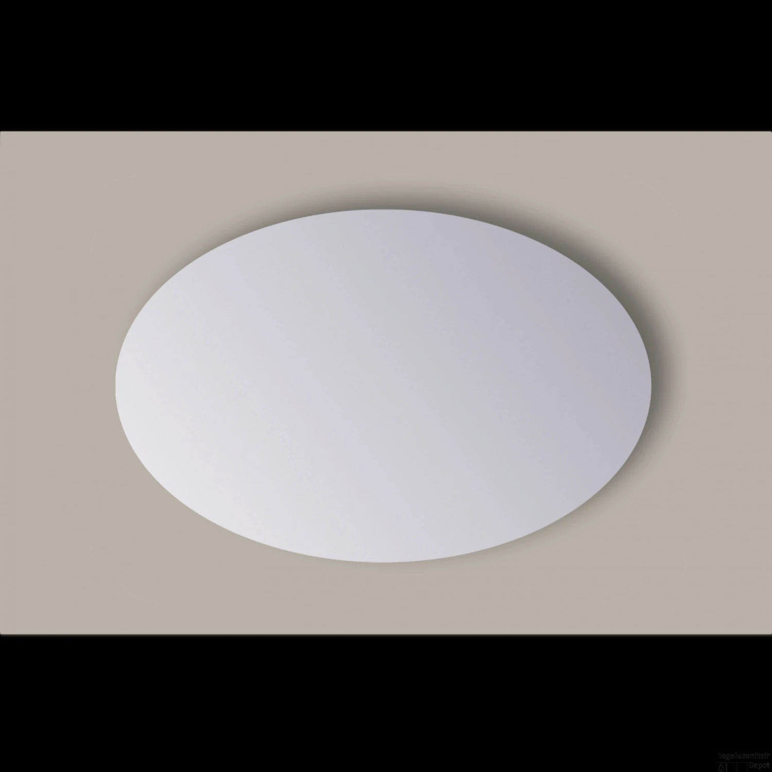 Spiegel Ovaal Sanicare Q-Mirrors 60x80 Cm PP Geslepen Incl. Ophanging