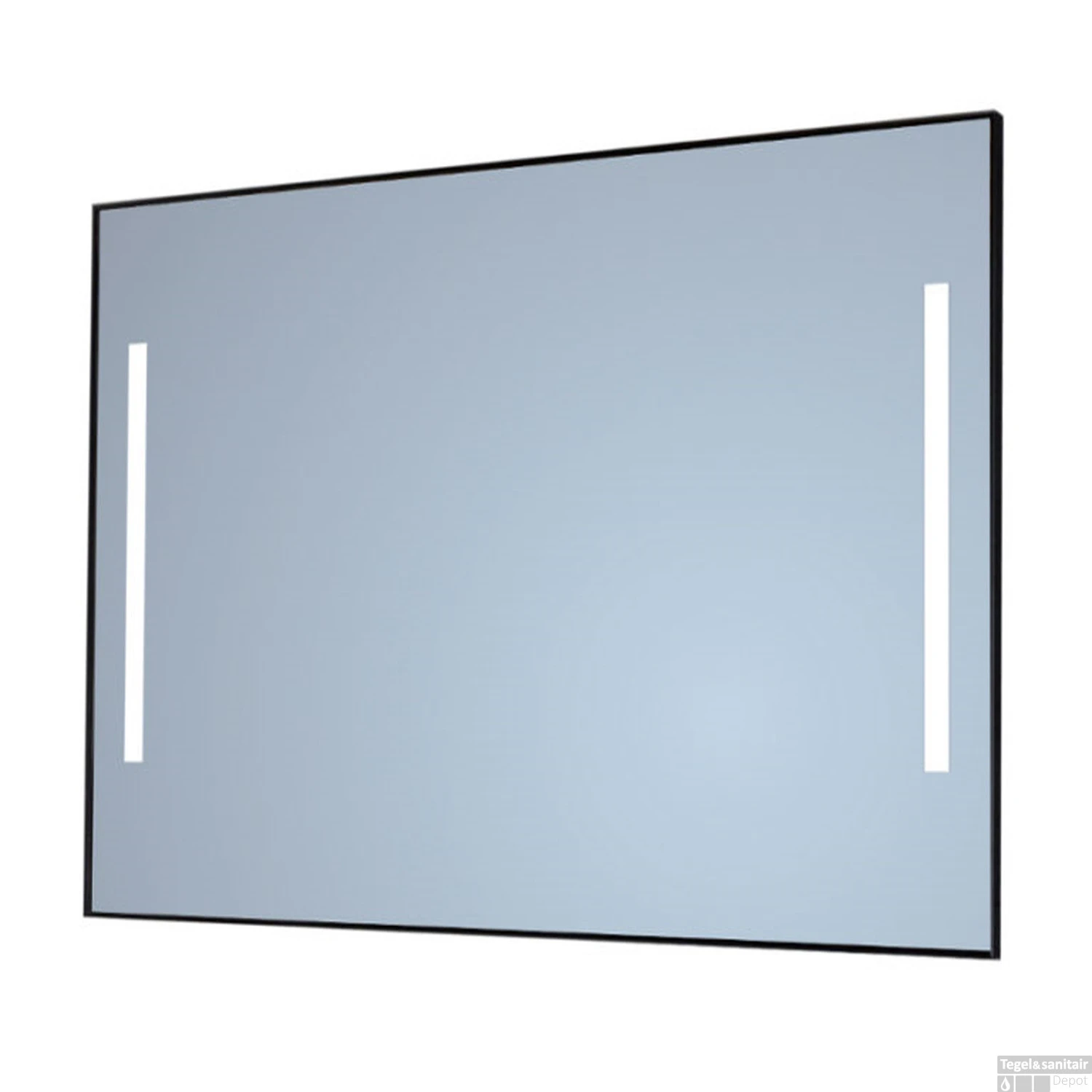 Spiegel Sanicare Q-Mirrors 100x70 Cm Vierkant Met Links & Rechts LED Warm White, Omlijsting Mat Zwart Incl. Ophangmateriaal Met Afstandsbediening 3 Spiegel Sanicare Q-Mirrors 100x70 Cm Vierkant Met Links & Rechts LED Warm White, Omlijsting Mat Zwart Incl. Ophangmateriaal Met Afstandsbediening