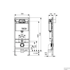 TECE Profil Toiletset Set65 Mudo Mat Zwart Met TECE Drukplaat -Grohe Verkoopwinkel tece profil toiletset set65 mudo mat zwart met tece drukplaat tech3