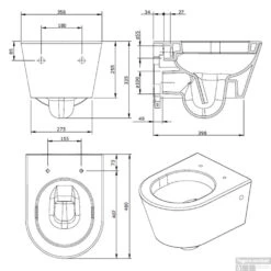 Grohe Rapid SL Toiletset Set04 Calitri Urby Compact Met Grohe Arena Of Skate Drukplaat -Grohe Verkoopwinkel toiletpot calitri urby compact tech 2
