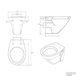 Grohe Rapid SL Toiletset Set17 Gustavsberg Saval Vlakspoel Met Grohe Arena Of Skate Drukplaat -Grohe Verkoopwinkel toiletpot gustavsberg saval vlakspoel 0102500 tech 2