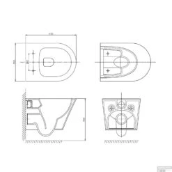 Geberit UP320 Toiletset Set18 Wiesbaden Vesta Junior Rimless 47cm Met Matzwarte Drukplaat -Grohe Verkoopwinkel toiletpot wiesbaden vesta junior rimless 32.3451 tech 18