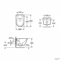 Geberit UP320 Toiletset Compleet | Inbouwreservoir | Wandcloset Wiesbaden Vesta Randloos 52cm | Set24 Met Drukplaat -Grohe Verkoopwinkel toiletpot wiesbaden vesta rimless 52cm 32.3450 tech 1 4