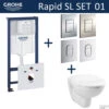 Grohe Rapid SL Toiletset Set01 Basic Smart Met Grohe Arena Of Skate Drukplaat -Grohe Verkoopwinkel toiletset grohe rapid sl set1
