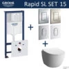 Grohe Rapid SL Toiletset Set15 B&W Zero Rim-ex Met Grohe Arena Of Skate Drukplaat -Grohe Verkoopwinkel toiletset grohe rapid sl set15