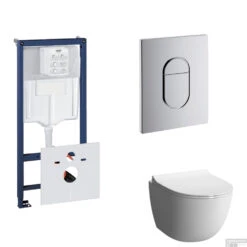 Grohe Rapid SL Toiletset Set15 B&W Zero Rim-ex Met Grohe Arena Of Skate Drukplaat -Grohe Verkoopwinkel toiletset grohe rapid sl set15 shop 1