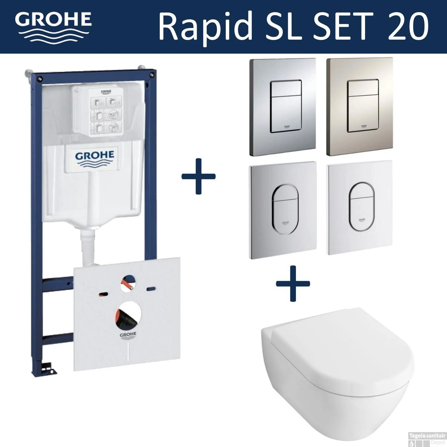 Grohe Rapid SL Toiletset Set20 Villeroy & Boch Subway 2.0 Diepspoel Met Grohe Arena Of Skate Drukplaat 3 Grohe Rapid SL Toiletset Set20 Villeroy & Boch Subway 2.0 Diepspoel Met Grohe Arena Of Skate Drukplaat