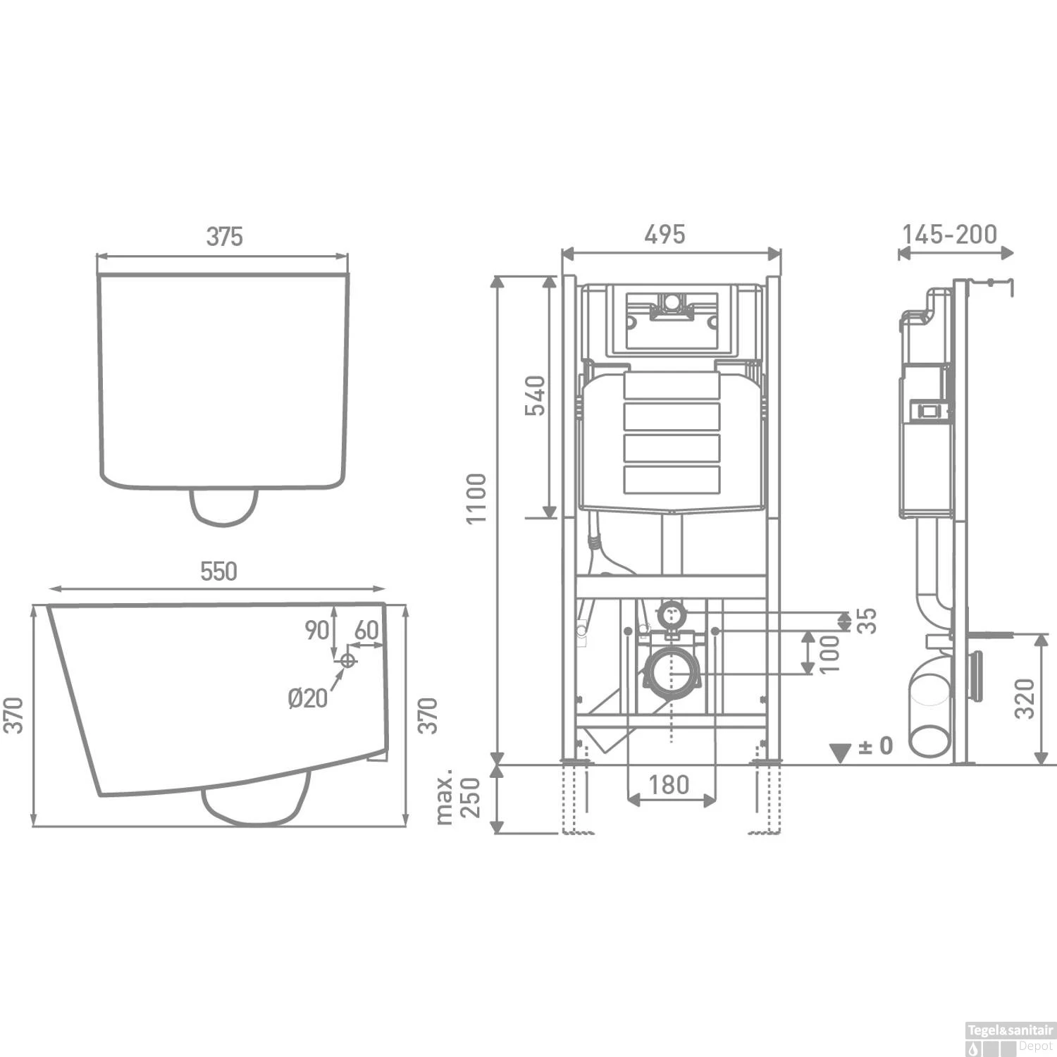 Toiletset Van Marcke Combo Up Pureflow Rimless Hang Wit 4 Toiletset Van Marcke Combo Up Pureflow Rimless Hang Wit - Afbeelding 2