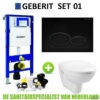 Geberit UP320 Toiletset Compleet | Inbouwreservoir | Wandcloset Basic Smart Wit | Met Drukplaat | SET01 -Grohe Verkoopwinkel toiletsets geberit up320 set01 milo