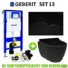 Geberit UP320 Toiletset Set13 Idevit Alfa Matzwart Randloos Met Matzwarte Drukplaat -Grohe Verkoopwinkel toiletsets geberit up320 set13 milo 2