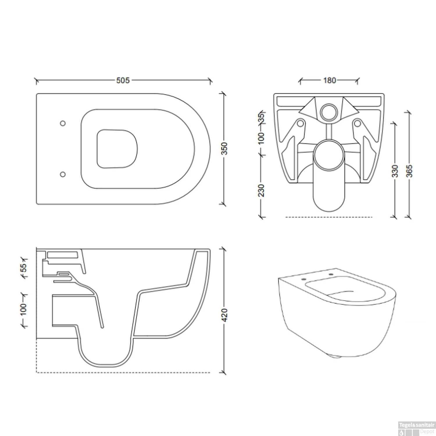 Geberit UP320 Toiletset Compleet | Inbouwreservoir | Civita Black Randloos Mat Zwart | Set 44 Met Drukplaat 9 Geberit UP320 Toiletset Compleet | Inbouwreservoir | Civita Black Randloos Mat Zwart | Set 44 Met Drukplaat - Afbeelding 7