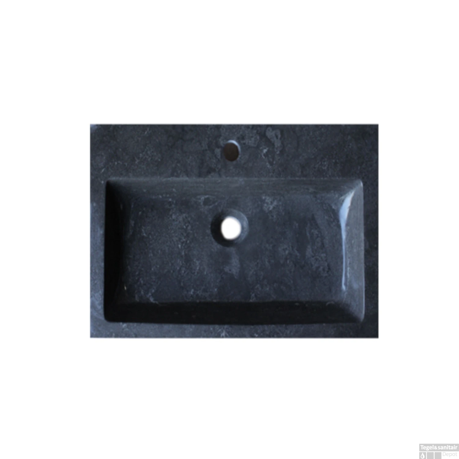 Wasblad Sanilux Compact Stone Hardsteen 60x38x5cm 1 Kraangat - Afbeelding 2