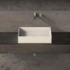 Opbouw Waskom Ideavit Solidjoy 50x35x11 Cm Solid Surface Mat Wit -Grohe Verkoopwinkel waskom ideavit solidjoy50 matwit detail1