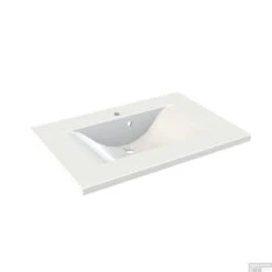 Wastafel Allibert Slide 80,2x53,5x3 Cm Met Kraangat Polybeton Glanzend Wit
