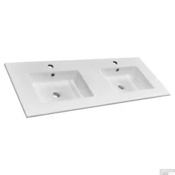 Wastafel Differnz Hilde 121.5x46.5cm Hoogglans Wit