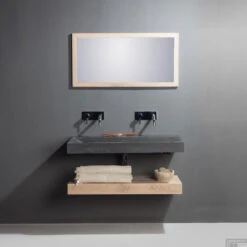 Wastafel Forzalaqua Stockholm Hardsteen Gezoet Met 2 Kraangaten 80,5x51,5x9,5 Cm 9 Wastafel Forzalaqua Stockholm Hardsteen Gezoet Met 2 Kraangaten 80,5x51,5x9,5 Cm -Grohe Verkoopwinkel wastafel forzalaqua stockholm hardsteen gezoet met 2 kraangaten 80 5x51 5x9 5 cm sfeer3