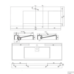 Wastafel Ideavit Solidsquare 120x46x10 Cm Solid Surface Mat Wit -Grohe Verkoopwinkel wastafel ideavit solidsquare120 tech