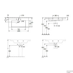 Wastafel Villeroy & Boch Subway 3.0 Geen Kraamgaten Geen Overloop 100x47x16.5 Cm Wit Alpin -Grohe Verkoopwinkel wastafel villeroy boch subway 3.0 100x47x16.5 cm wit alpin tech 1