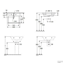 Wastafel Villeroy & Boch Subway 3.0 47x60x16.5 Cm Wit Alpin -Grohe Verkoopwinkel wastafel villeroy boch subway 3.0 47x60x16.5 cm wit alpin tech